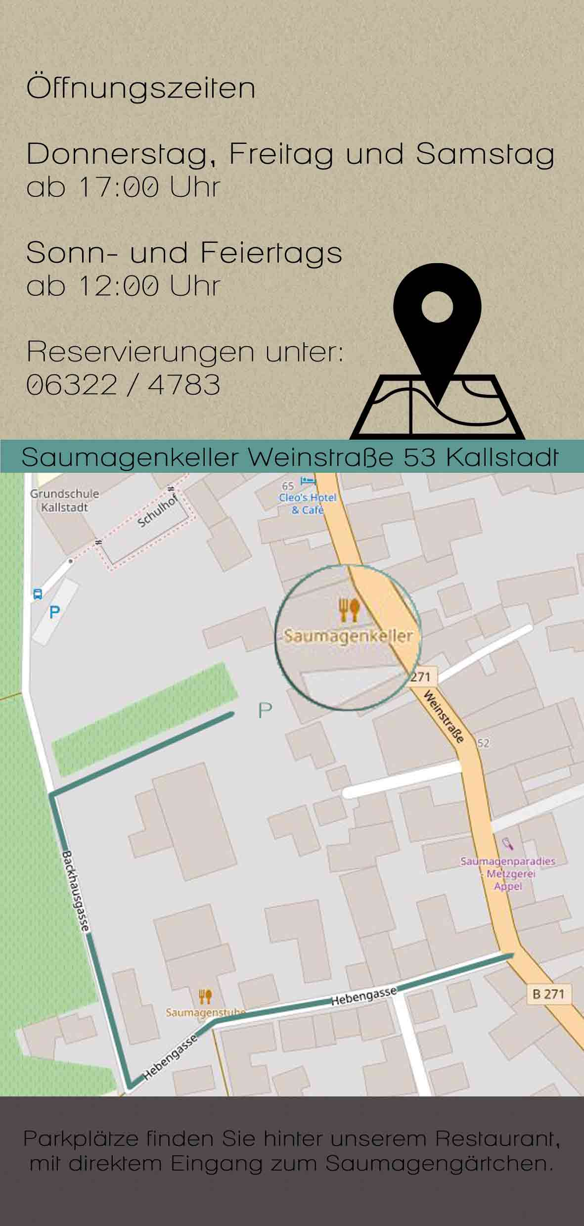 Öffnungszeiten und Anfahrtsweg